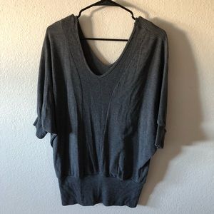 Gray batwing sweater
